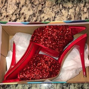 Red sexy sparkly shoes